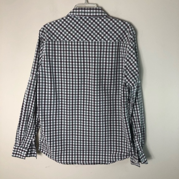 Bossini Contemporary Fit Men’s Button Down Shirt with tabs for rolling sleeve. - Picture 3 of 7